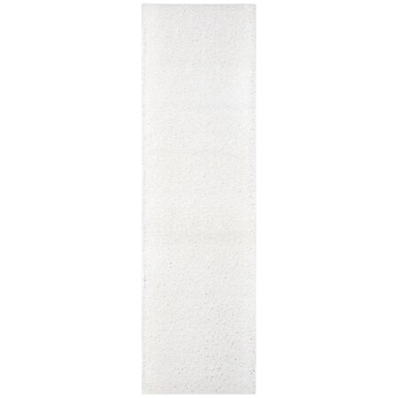 Safavieh 2 ft. 3 in. x 6 ft. August Shag 900 Power Loomed Runner Area Rug, White AUG900A-26